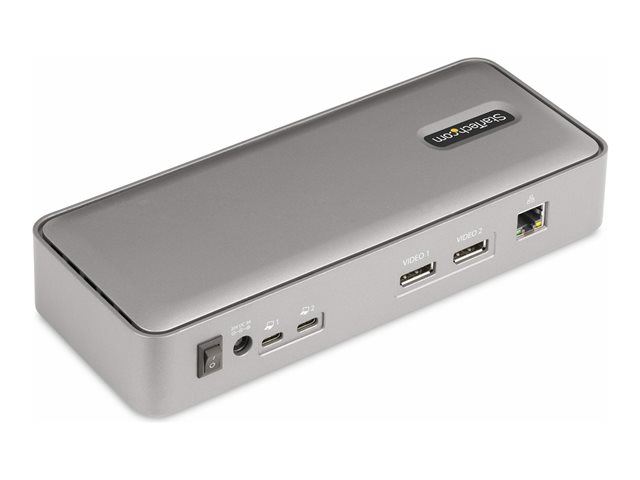 StarTech.com Dual-Laptop USB-C KVM Docking Station, Dual Monitor 4K 60Hz DisplayPort Dock, 5-Port USB Hub, GbE, 90W/45W Power Delivery to Two Laptops, Windows/Mac, 2-Host KVM Dock - Docking station - USB-C 3.2 Gen 2 - 2 x DP - 1GbE - TAA Compliant