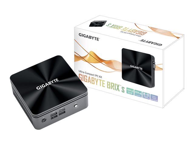 Gigabyte BRIX s GB-BRi7H-10710 (rev. 1.0) - Barebone - Ultra Compact PC Kit 1 x Core i7 10710U / up to 4.7 GHz - RAM 0 GB - UHD Graphics - Gigabit Ethernet
