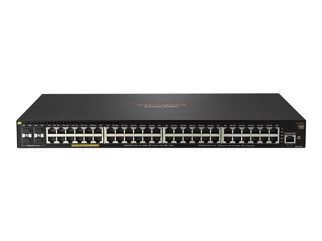 HPE Aruba 2930F 48G PoE+ 4SFP+ - Switch - L3 - Managed - 48 x 10/100/1000 (PoE+) + 4 x 1 Gigabit / 10 Gigabit SFP+ (uplink) - rack-mountable - PoE+ (740 W)
