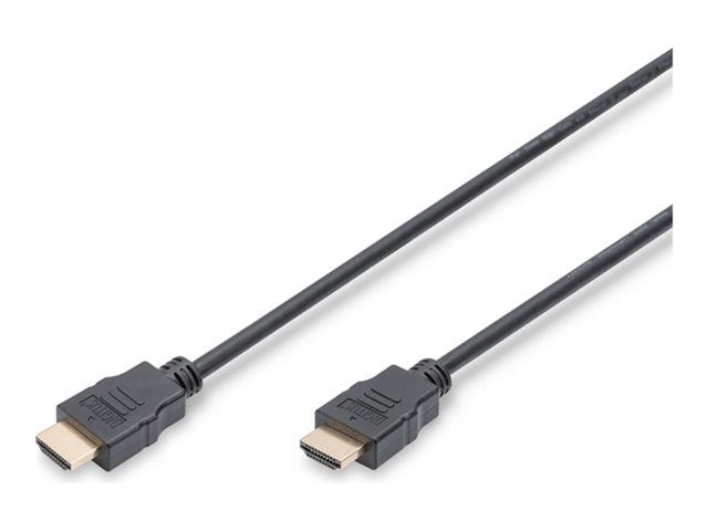 ASSMANN HDMI High Speed - HDMI with Ethernet cable - HDMI (M) to HDMI (M) - 2 m - double shielded - black