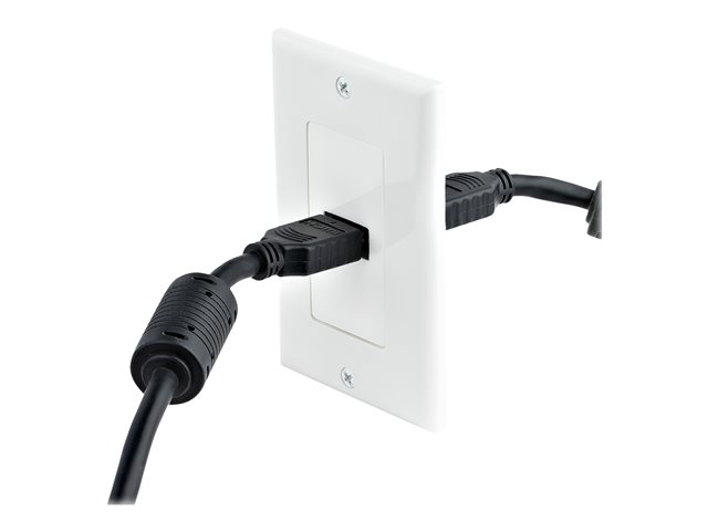 Single Outlet Female HDMI Wall Plate Wh