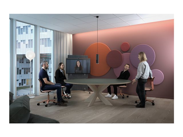 Including integrated 50mp camera, microphones, and table stand.