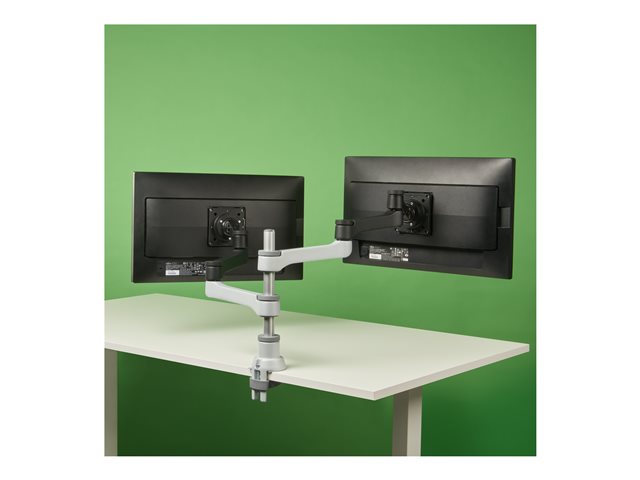 Zepher 4 Twin Monitor Arm  adjustable  silver