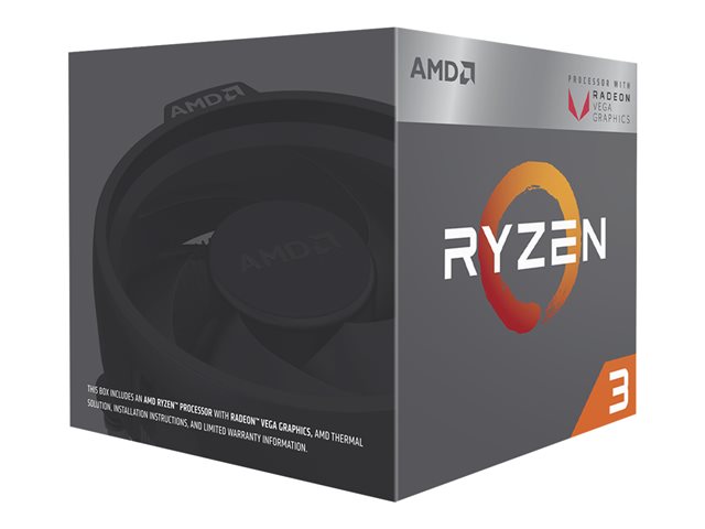 AMD Ryzen 3 3200G - 3.6 GHz - 4 cores - 4 threads - 4 MB cache - Socket AM4 - Box