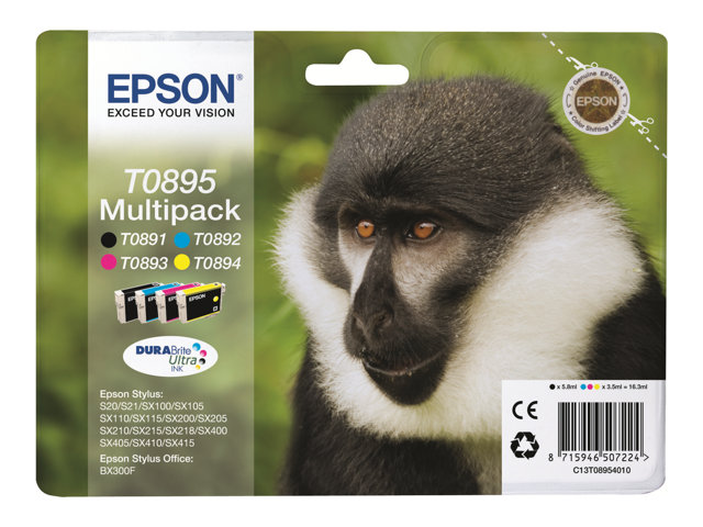 Multipack 4-colours T0895 DURABrite Ultra Ink