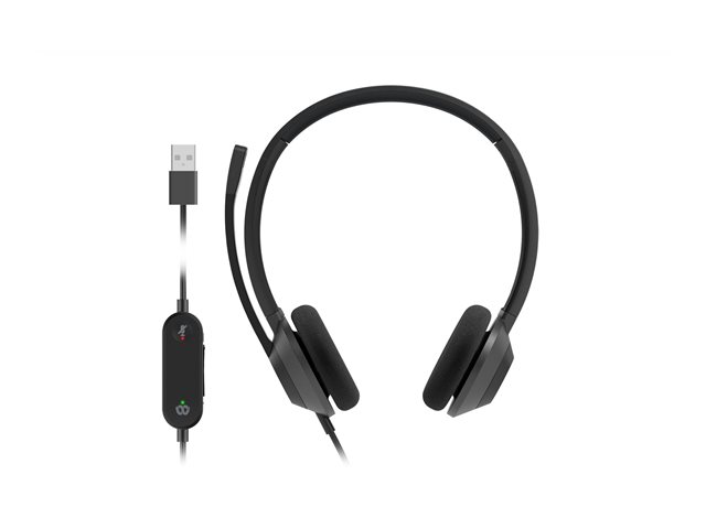Hdset 322 Wired Dual CarbonBK USB-A