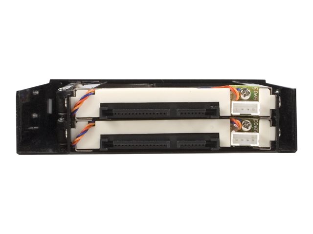 StarTech.com 2 Drive 2.5in Trayless Hot Swap SATA Mobile Rack Backplane - Dual Drive SATA Mobile Rack Enclosure for 3.5 HDD (HSB220SAT25B) - Storage bay adapter - black