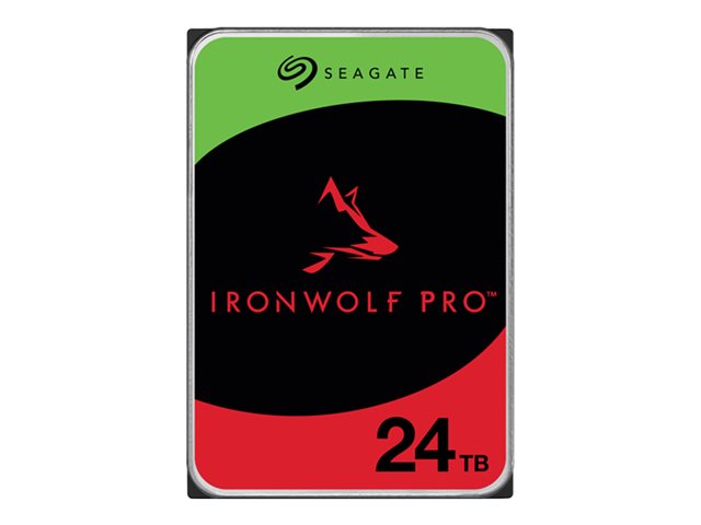 Seagate IronWolf Pro ST24000NT002 - Hard drive - 24 TB - internal - 3.5\" - SATA 6Gb/s - 7200 rpm - buffer: 512 MB - with 3 years Seagate Rescue Data Recovery