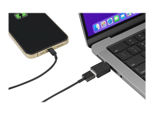Kensington CA1010 - USB adapter - 24 pin USB-C (M) to USB Type A (F) - 5 V - 3 A - halogen-free, molded - black