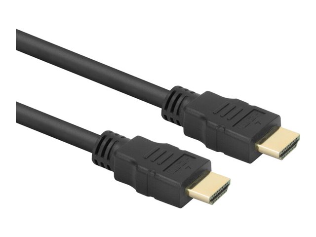 ACT - High Speed - HDMI-kabel - HDMI male naar HDMI male - 1 m - beschermd - zwart - ondersteuning voor 4K 30 Hz (3840 x 2160) (HDMI), 1920 x 1080 bij 60 Hz-ondersteuning, gevormd