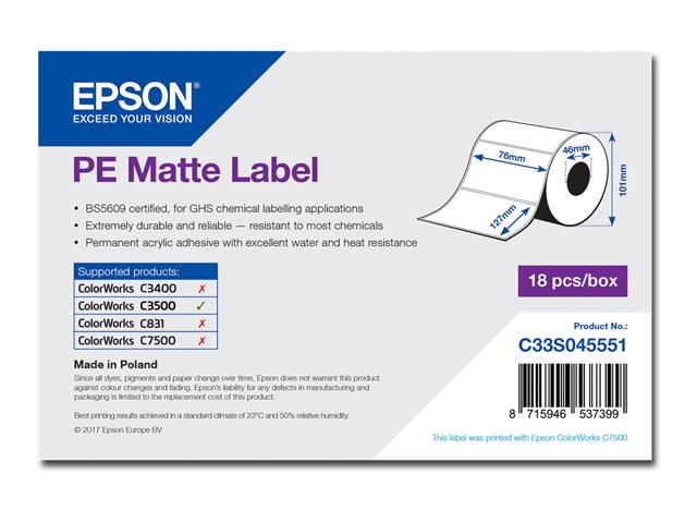 PE Matte Label - Die-cut