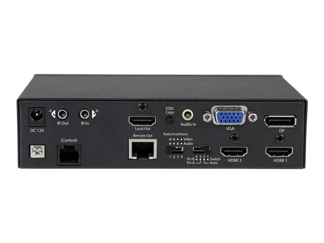 StarTech.com Multi-Input HDBaseT Extender with Built-in Switch - DisplayPort VGA and HDMI Over CAT5e or CAT6 - Up to 4K - up to 230 ft (STDHVHDBT) - Video/audio extender - HDMI - over CAT 5e/6 - up to 70 m