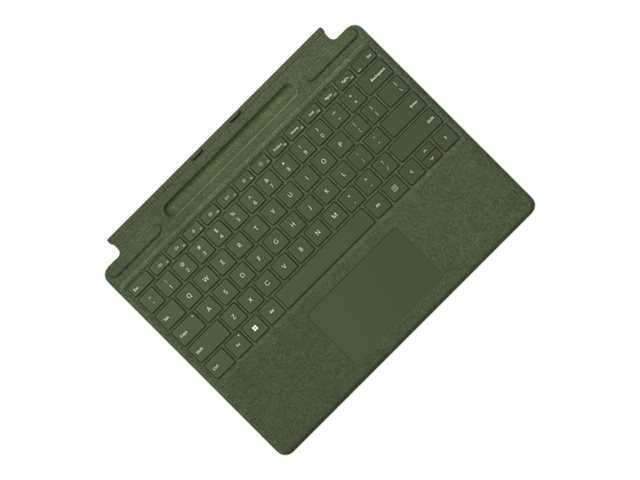 Microsoft Surface Pro Signature Keyboard - Keyboard - with accelerometer, touchpad, Surface Slim Pen 2 storage and charging tray - QWERTY - English - forest - for Surface Pro 8, Pro 9, Pro X