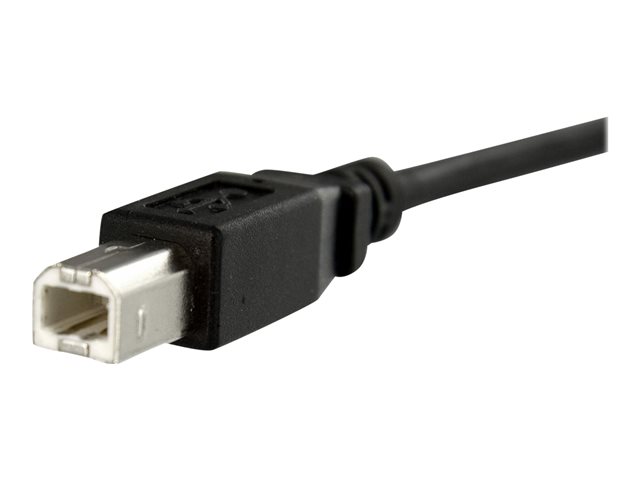 StarTech.com 1 ft Panel Mount USB Cable B to B - F/M - USB cable - USB Type B (F) to USB Type B (M) - USB 2.0 - 1 ft - molded, thumbscrews - black - USBPNLBFBM1 - USB cable - USB Type B (F) to USB Type B (M) - USB 2.0 - 30 cm - molded, thumbscrews -