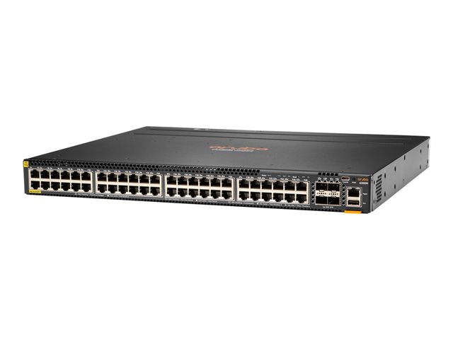 HPE Aruba 6300M - Switch - L3 - Managed - 48 x 10/100/1000 (PoE+) + 4 x 1 Gigabit / 10 Gigabit / 25 Gigabit / 50 Gigabit SFP56 (uplink / stacking) - front and side to back - rack-mountable - PoE+ (1440 W)