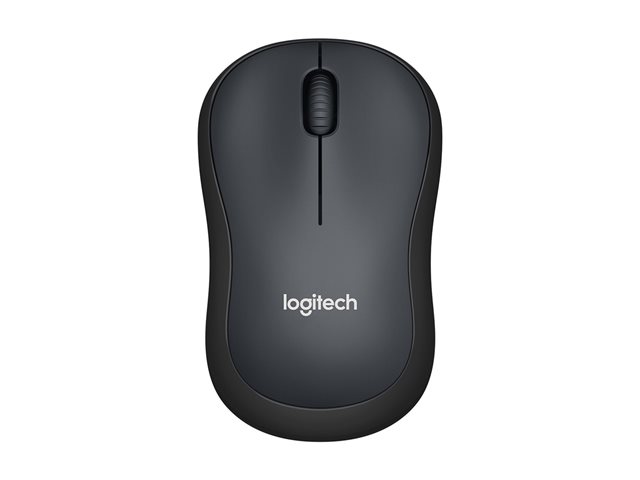 Logitech M220 Silent - Mouse - optical - 3 buttons - wireless - 2.4 GHz - USB wireless receiver - charcoal