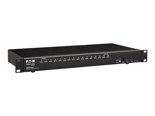 Eaton Tripp Lite series DisplayPort/USB KVM Switch 16-Port with Audio/Video and USB Peripheral Sharing, 4K 60 Hz, 1U Rack-Mount - KVM / audio / USB switch - 16 x KVM / audio / USB - 1 local user - rack-mountable