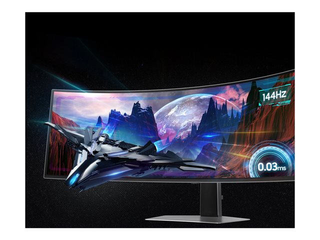 49\" / OLED Curved 1800R / 32:9 / 5120x1440 / 250cd/m² / HDR10+ / 0,03ms / 144hz / HAS