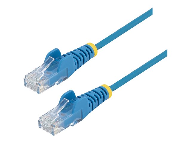 StarTech.com 1m Slim LSZH CAT6 Ethernet Cable, 10 Gigabit Snagless RJ45 100W PoE Patch Cord, CAT 6 10GbE UTP Network Cable w/Strain Relief, Blue, Fluke Tested/ETL, Low Smoke Zero Halogen - Category 6 - 28AWG (N6PAT100CMBLS) - Patch cable - RJ-45 (M) to RJ-45 (M) - 1 m - CAT 6 - snagless - blue