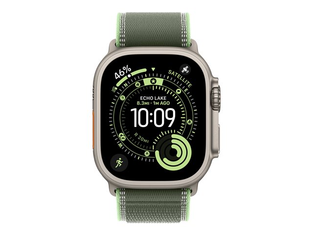 49mm Green/Neon TrailLoop-S/M - Natural Titanium Finish