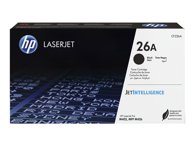 HP 26A - Black - original - LaserJet - toner cartridge (CF226A) - for LaserJet Pro M402, MFP M426
