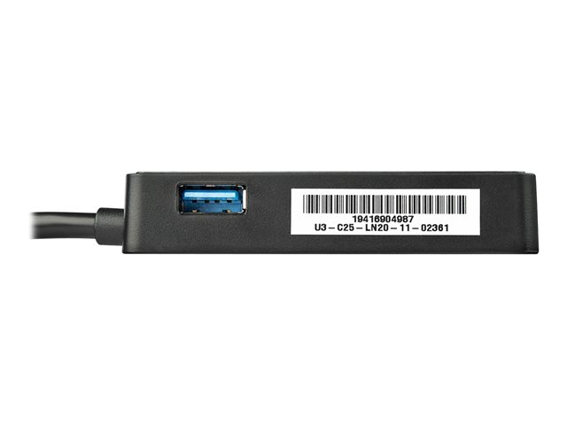 StarTech.com USB 3.0 Ethernet Adapter - USB 3.0 Network Adapter NIC with USB Port - USB to RJ45 - USB Passthrough (USB31000SPTB) - Network adapter - USB 3.0 - Gigabit Ethernet - black - for P/N: TB33A1C