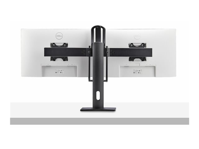 StarTech.com Crossbar Dual Monitor Desk Stand, Double 27inch Screens/VESA - Stand - for 2 monitors - plastic, aluminium, steel - black - screen size: 17\"-27\" - desktop stand