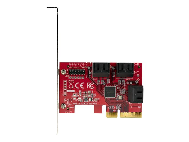 StarTech.com SATA PCIe Card, 6 Port PCIe SATA Expansion card, 6Gbps SATA Card, Low/Full Profile, Stacked SATA Connectors, ASM1166 Non-Raid SATA Controller Card - PCI Express to SATA Converter - Storage controller - SATA 6Gb/s - low profile - PCIe 3.0