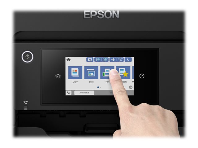 Epson EcoTank ET-5850 - Multifunction printer - colour - ink-jet - A4 (210 x 297 mm) (original) - A4 (media) - up to 25 ppm (printing) - 550 sheets - 33.6 Kbps - USB 2.0, LAN, Wi-Fi(ac) - black