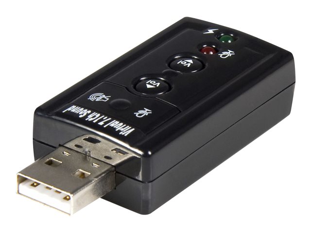 StarTech.com Virtual 7.1 USB Stereo Audio Adapter External Sound Card - Sound card - stereo - USB 2.0 - ICUSBAUDIO7 - Sound card - stereo - USB 2.0 - for P/N: MU15MMS, MU6MMS