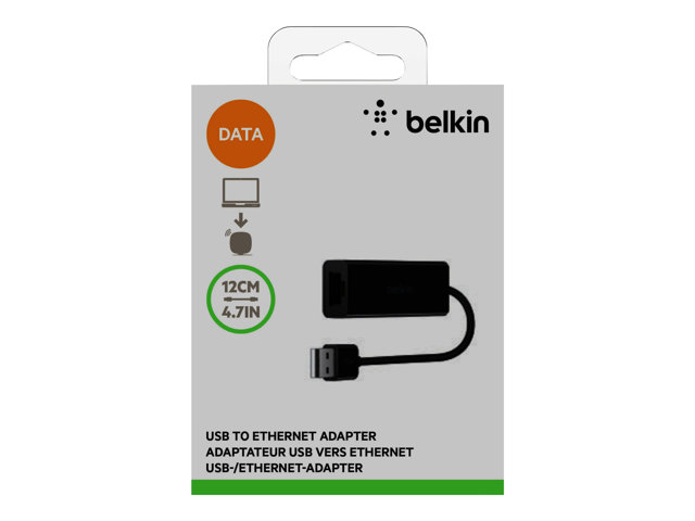 Belkin USB 2.0 Ethernet Adapter - Network adapter - USB 2.0 - 10/100 Ethernet