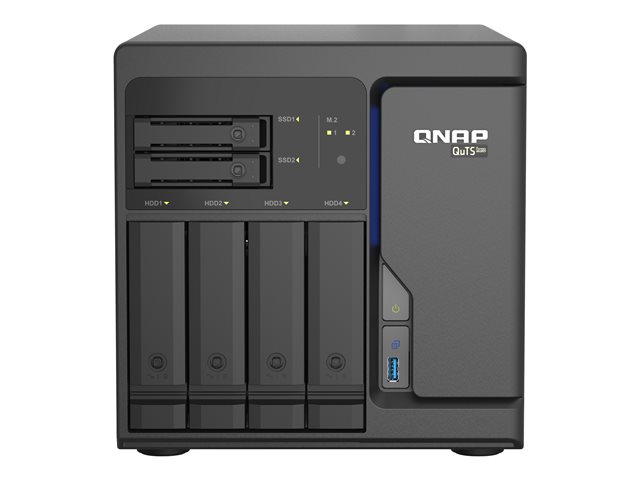 QNAP TS-H686-D1602-8G - NAS server - 6 bays - SATA 6Gb/s - RAID RAID 0, 1, 5, 6, 10, 50, 60, JBOD - RAM 8 GB - 2.5 Gigabit Ethernet - iSCSI support