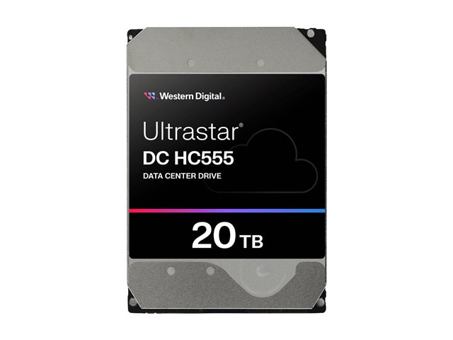 WD Ultrastar DC HC555 - Hard drive - Data Centre - 20 TB - internal - 3.5\" - SAS 12Gb/s - 7200 rpm - buffer: 512 MB