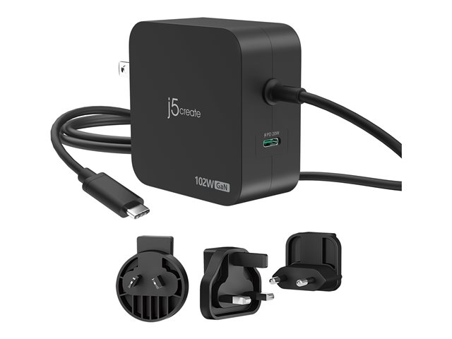 102W GaN PD USB-C 2-Port Charger AC Plug