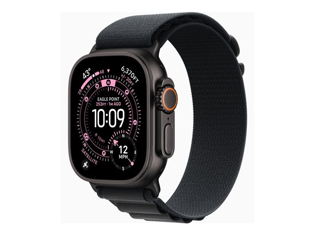 Apple Watch Ultra 3 GPS + Cellular 49mm Black Titanium Case with Black Alpine Loop - Small