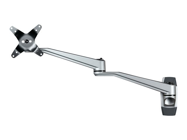 StarTech.com Wall Mount Monitor Arm, Articulating Ergonomic VESA Wall Mount Monitor Arm, 20\" (52cm) Long , Single 34\" Display up to 30.9lb/14kg, Swivel/Tilt/Rotate, Adjustable Screen Mount - Cable Management clips (ARMWALLDSLP) - Bracket - adjustable arm - for LCD display - aluminium - silver - screen size: 13\"-30\" - wall-mountable