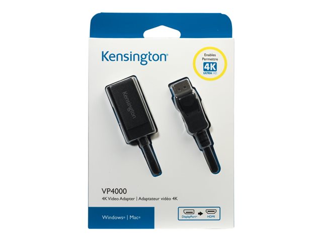 Kensington VP4000 4K Video Adapter - Adapter - DisplayPort male to HDMI female