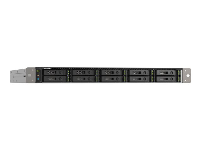 QNAP TS-h1090FU - NAS server - 10 bays - rack-mountable - SATA 6Gb/s / PCIe (NVMe) / U.2 - RAID RAID 0, 1, 5, 6, 10, 50, JBOD, 60 - RAM 64 GB - 25 Gigabit Ethernet / 2.5 Gigabit Ethernet - iSCSI support - 1U