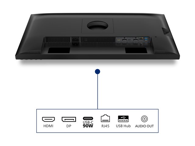 27B2U3601 27\" IPS QHD, 5ms, 2560x1440@120Hz Wid 16/9, USB-C-DP-HDMI-DPOut, 4xUSB 3.2, Brightness 350 cd/m², S Contrastratio 50M:1, Viewing angle 178°/178°, Speakers, Height adjustment, Pivot, Black, Low blue light