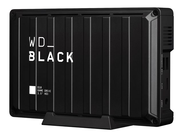 WD_BLACK D10 Game Drive WDBA3P0080HBK - Hard drive - 8 TB - external (portable) - USB 3.2 Gen 1 - 7200 rpm - black