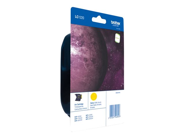 Brother LC1220YBP - Yellow - original - blister - ink cartridge - for Brother DCP-J525, DCP-J725, DCP-J925, MFC-J430, MFC-J625, MFC-J825, MyMio MFC-J825