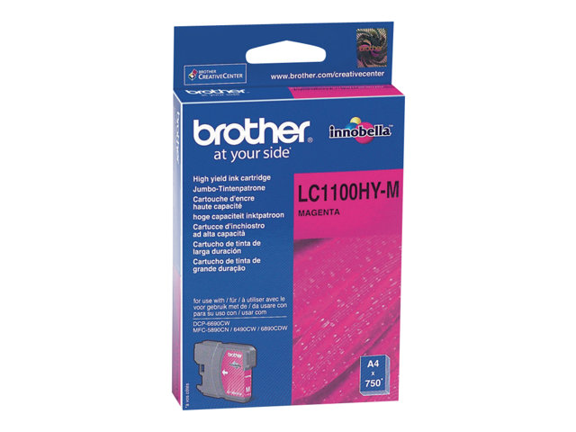 Brother LC1100HYM - High Yield - magenta - original - ink cartridge - for Brother DCP-6690CW, MFC-5890CN, MFC-6490CW