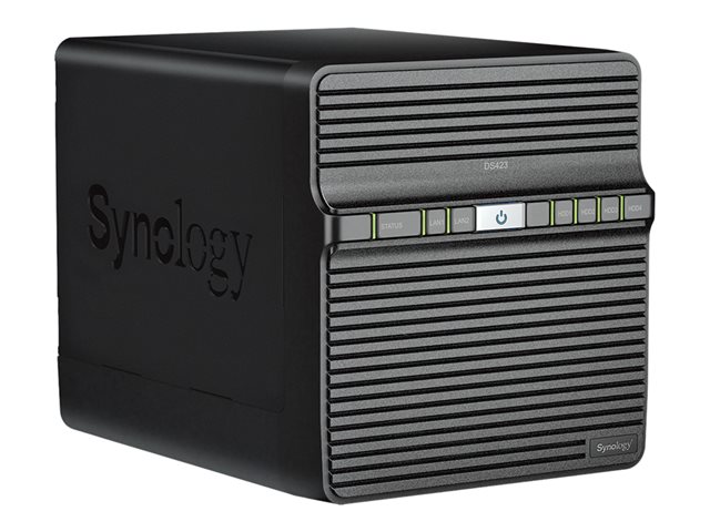 Synology Disk Station DS423 - NAS server - 4 bays - SATA 6Gb/s - RAID JBOD, RAID 0, 1, 5, 6, 10 - RAM 2 GB - Gigabit Ethernet - iSCSI support