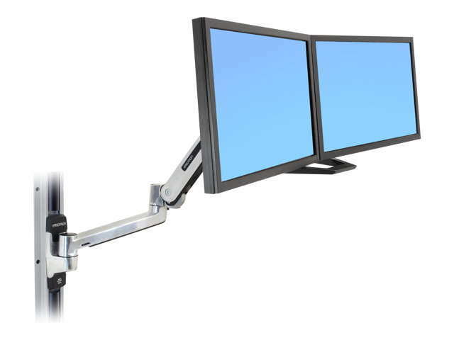 Ergotron - Mounting kit (handle, dual monitor mount) - for 2 LCD displays - black - screen size: 17\"-24\" - for P/N: 45-353-026