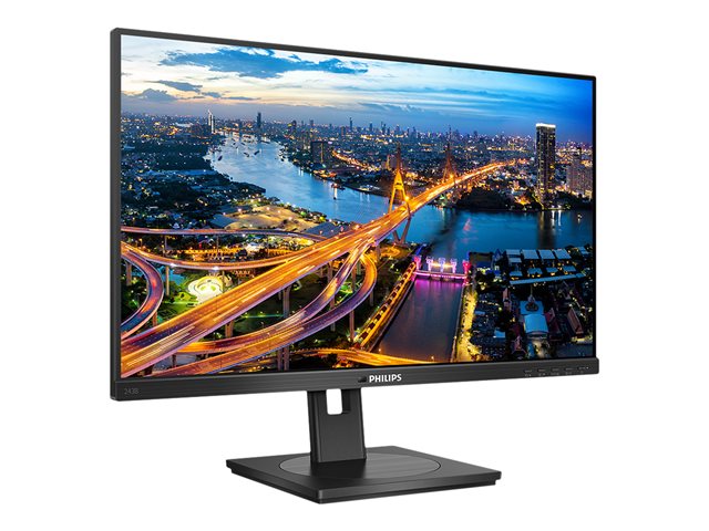 Philips 243B1 - LED monitor - 24\" (23.8\" viewable) - 1920 x 1080 Full HD (1080p) @ 75 Hz - IPS - 250 cd/m² - 1000:1 - 4 ms - HDMI, DisplayPort, USB-C - speakers - black texture