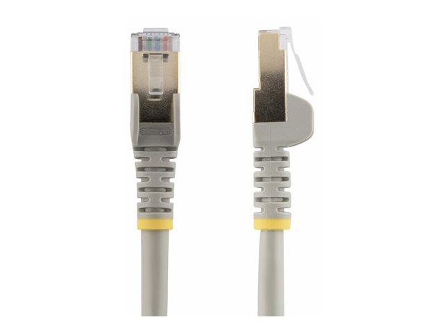 StarTech.com 1.5m CAT6A Ethernet Cable, 10 Gigabit Shielded Snagless RJ45 100W PoE Patch Cord, CAT 6A 10GbE STP Network Cable w/Strain Relief, Grey, Fluke Tested/UL Certified Wiring/TIA - Category 6A - 26AWG (6ASPAT150CMGR) - Patch cable - RJ-45 (M) to RJ-45 (M) - 1.5 m - STP - CAT 6a - snagless, molded - grey
