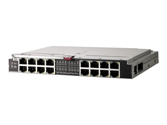 HPE 1Gb Ethernet Pass-Thru Module - Expansion module - Gigabit Ethernet x 16 - for BLc3000 Enclosure, BLc7000 Three-Phase Enclosure, ProLiant c3000