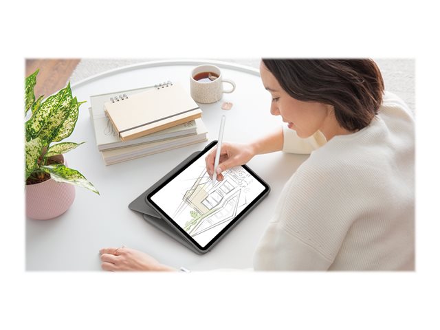 Logitech Folio Touch - Keyboard and folio case - with trackpad - backlit - Apple Smart connector - QWERTY - UK - oxford grey - for Apple 10.9-inch iPad Air (4th generation, 5th generation)