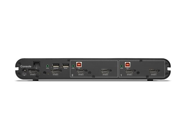 Belkin Universal Secure Dual-Head - 2nd Generation - KVM / audio switch - 2 x KVM / audio - 1 local user - desktop - TAA Compliant