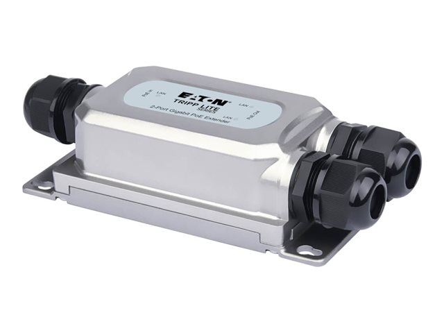 Eaton Tripp Lite Series 2Port Gigabit waterproof Hardened and vandal-proof PoE extender/Repeater, 95W in 2x 30W out, IP67 and IK10, 100M - Network extender - 1GbE - 10Base-T, 100Base-TX, 1000Base-T - RJ-45 / 2 x RJ-45 - up to 100 m